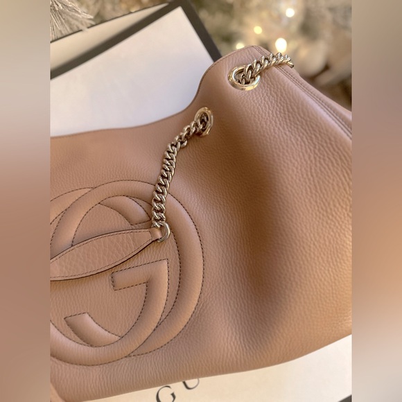 Authentic Gucci Soho Should Bag in Beige - Picture 9 of 16